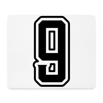 9 Zahl symbol - Mousepad (Querformat) - Weiß - Vorne