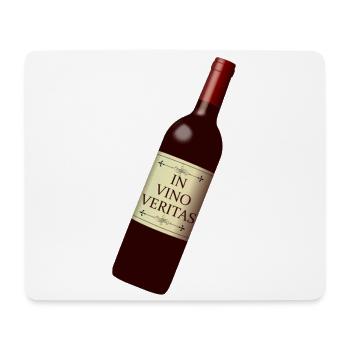 wine bottle in vino veritas - Mouse Pad (horizontal) - white - Front