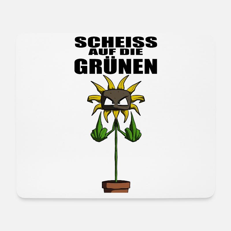 Gegen Grüne Politik Sonnenblume - Mousepad (Querformat) - Weiß