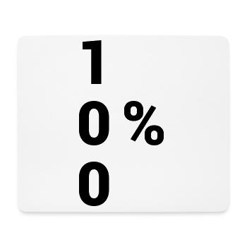100% Hero - Mousepad (Querformat) - Weiß - Vorne