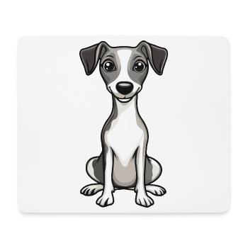 Whippet Hund Niedlich - Mousepad (Querformat) - Weiß - Vorne