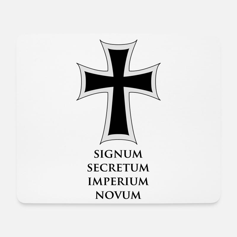 Ritterliches Kreuz – Latein-Shirt - Mousepad (Querformat) - Weiß