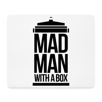 Mad man with a box - Tapis de souris (format paysage) - blanc - Devant