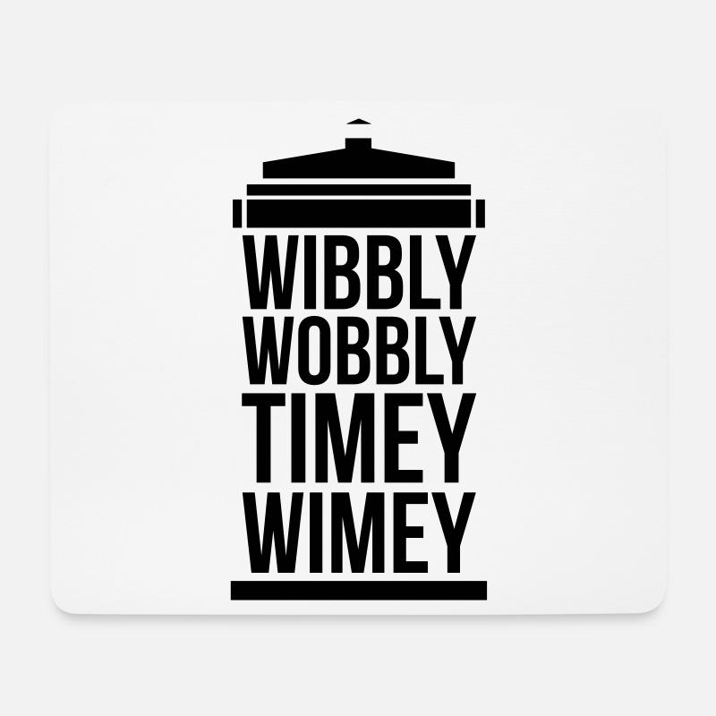 wibbly wobbly timey wimey - Mousepad (Querformat) - Weiß