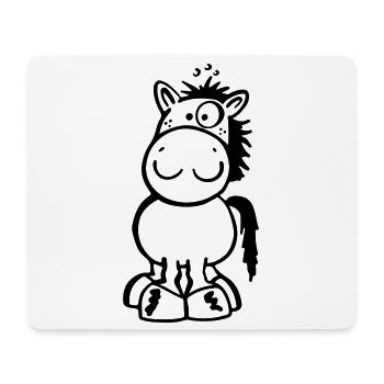 Kleines Pferdchen - Mousepad (Querformat) - Weiß - Vorne