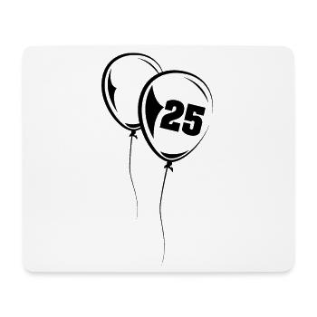 25 years 25 years anniversary balloon Logo - Mouse Pad (horizontal) - white - Front