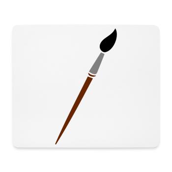 Pinsel - Mousepad (Querformat) - Weiß - Vorne