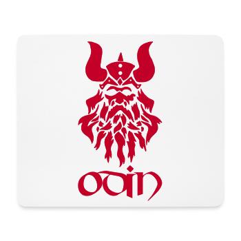 Norse God Odin (red) - Mouse Pad (horizontal) - white - Front