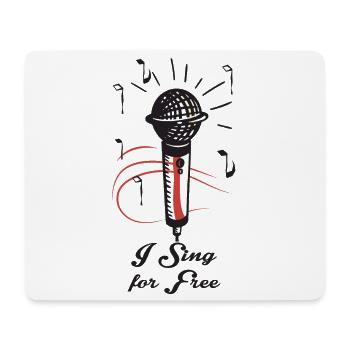 Ich Singe Kostenlos - Mousepad (Querformat) - Weiß - Vorne