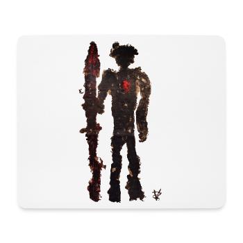 Fußsoldat🦶(Mit den Füßen gezeichnet) - Mousepad (Querformat) - Weiß - Vorne