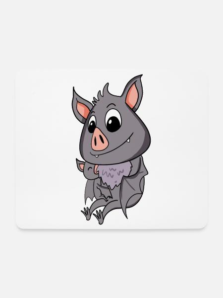 Familie Schwangerschaft - Fledermaustier mit Baby - Mousepad (Querformat) - Weiß