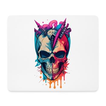 Totenkopf - Mousepad (Querformat) - Weiß - Vorne