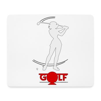 Retro-Golfer - Mousepad (Querformat) - Weiß - Vorne