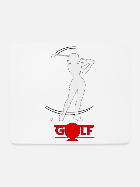 Retro golfer - Mouse Pad (horizontal) - white