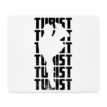 Funny tuba player - Mouse Pad (horizontal) - white - Front