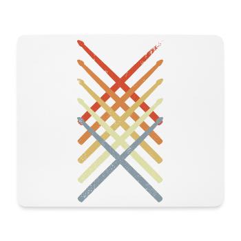 Trommelstöcke Zeichnung - Mousepad (Querformat) - Weiß - Vorne