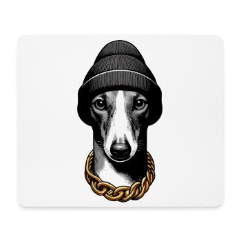Greyhound dog cool gold chain gift - Mouse Pad (horizontal) - white - Front