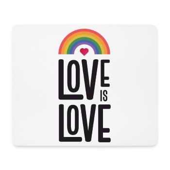 LGBT Pride Month - Love is Love - Mouse Pad (horizontal) - white - Front