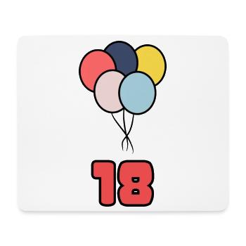 18. 18 JAHRE ALT. 18-JÄHRIGES JUBILÄUM. 18. GEBURTSTAG. - Mousepad (Querformat) - Weiß - Vorne