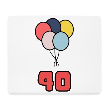 40. 40 ANS. 40e ANNIVERSAIRE. ANNIVERSAIRE 40 ANS. - Tapis de souris (format paysage) - blanc - Devant