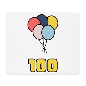 100. 100 YEARS. 100th ANNIVERSARY. BIRTHDAY 100 - Mouse Pad (horizontal) - white - Front
