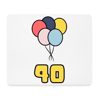 40. 40 ANS. 40e ANNIVERSAIRE. ANNIVERSAIRE 40 ANS. - Tapis de souris (format paysage) - blanc - Devant