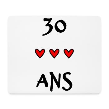 30. 30 YEARS. 30th ANNIVERSARY. 30 YEARS ANNIVERSARY. - Mouse Pad (horizontal) - white - Front