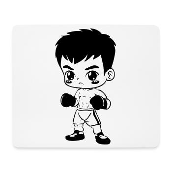 Funny Kickboxer - Mouse Pad (horizontal) - white - Front