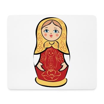 Matryoshka with floral pattern - Mouse Pad (horizontal) - white - Front