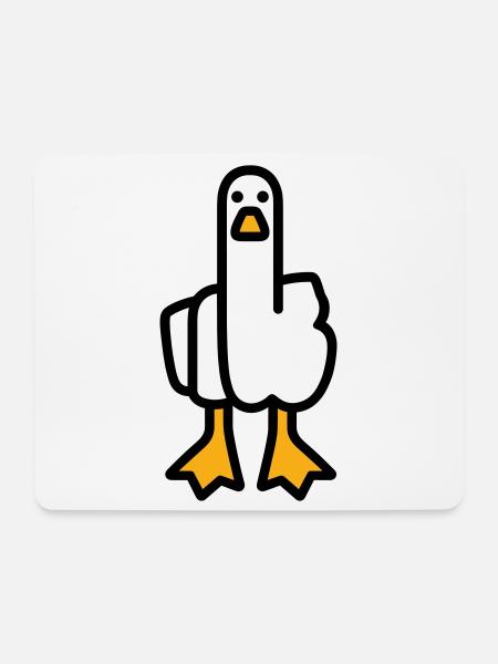 Statement Gans - Mousepad (Querformat) - Weiß