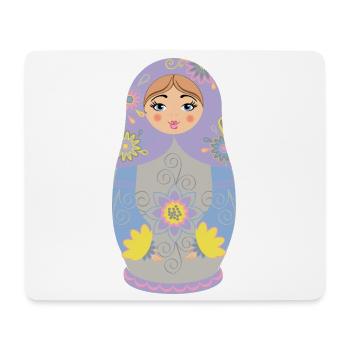 Colored Matryoshka Doll Illustration - Mouse Pad (horizontal) - white - Front