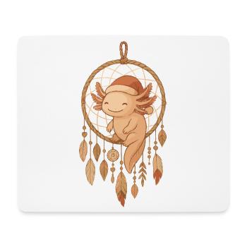 Weihnachts Axolotl – Traumfänger Design - Mousepad (Querformat) - Weiß - Vorne