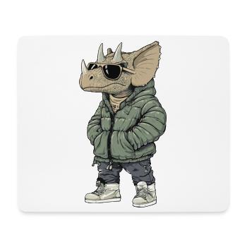 Dinosaur triceratops Cool Winter - Mouse Pad (horizontal) - white - Front