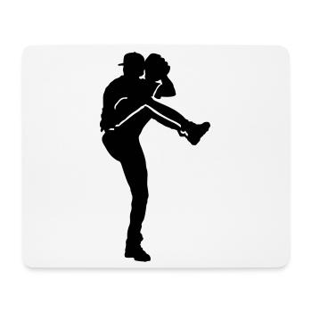 Base-ball - Tapis de souris (format paysage) - blanc - Devant