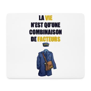 Life is just a combination of factors - Mouse Pad (horizontal) - white - Front