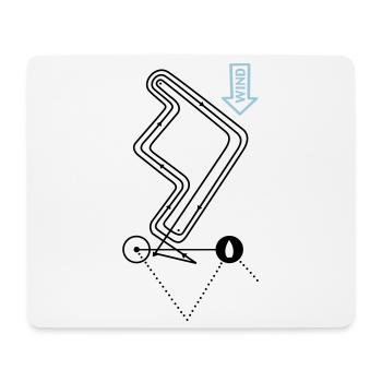 Regattabahn Segelsport Regatta Bahn Segeln Kurs - Mousepad (Querformat) - Weiß - Vorne