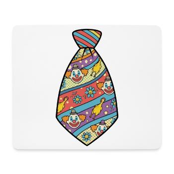 Karneval Clown Krawatte, Clown Kostüm Shirt - Mousepad (Querformat) - Weiß - Vorne