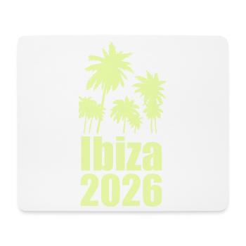 Ibiza 2026 Palmenparadies - Mousepad (Querformat) - Weiß - Vorne