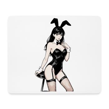 Anime Bunny Frau – Sinnliche Manga Pin-up Art - Mousepad (Querformat) - Weiß - Vorne