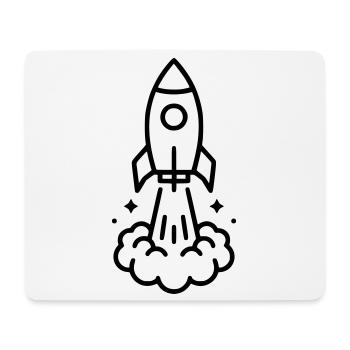 Icône spatiale de lancement de fusée - Tapis de souris (format paysage) - blanc - Devant