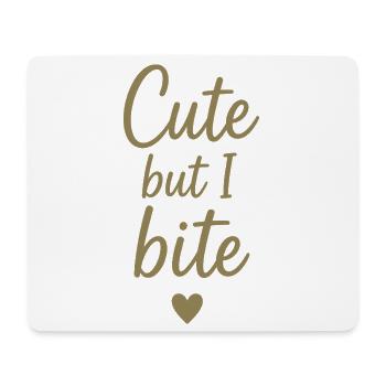 Süßer Spruch für Frauen Ich beiße süße Damen - Mousepad (Querformat) - Weiß - Vorne