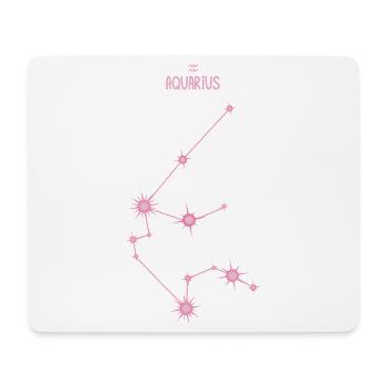 Aquarius Zodiac Sign Star Constellation Pink - Mouse Pad (horizontal) - white - Front