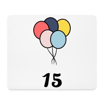 15. 15 YEARS. 15th ANNIVERSARY. 15 YEAR ANNIVERSARY. - Mouse Pad (horizontal) - white - Front