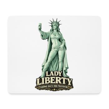  Lady Liberty Taking Back Her Freedom Moderne - Mousepad (Querformat) - Weiß - Vorne
