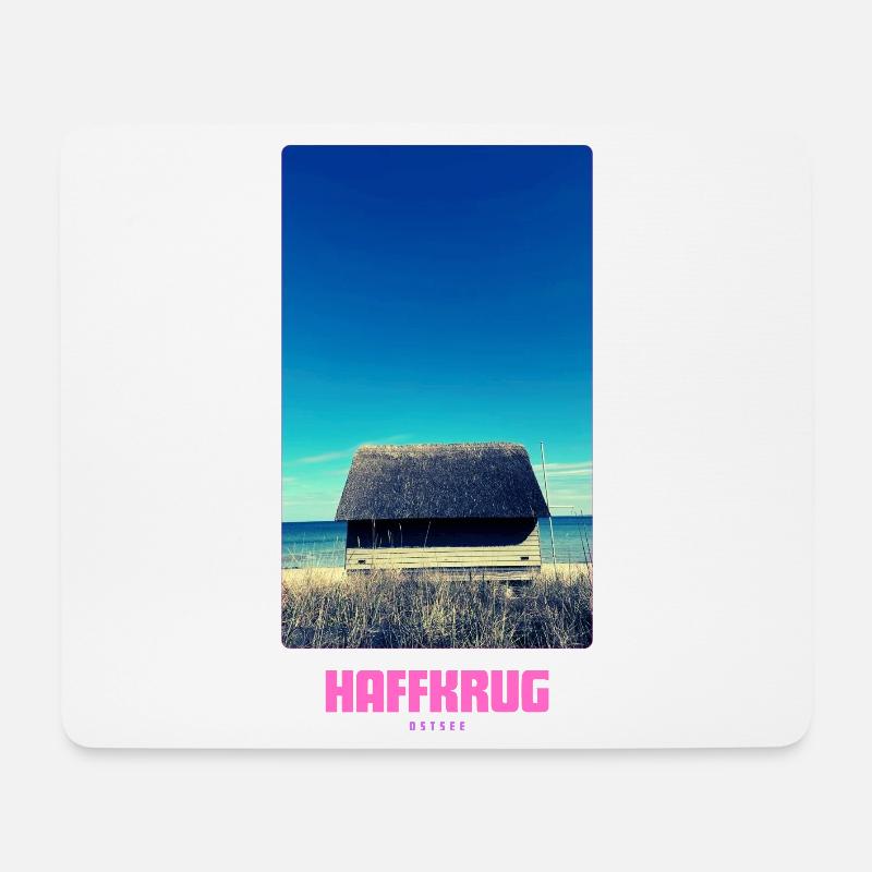 HAFFKRUG Strand - Mousepad (Querformat) - Weiß