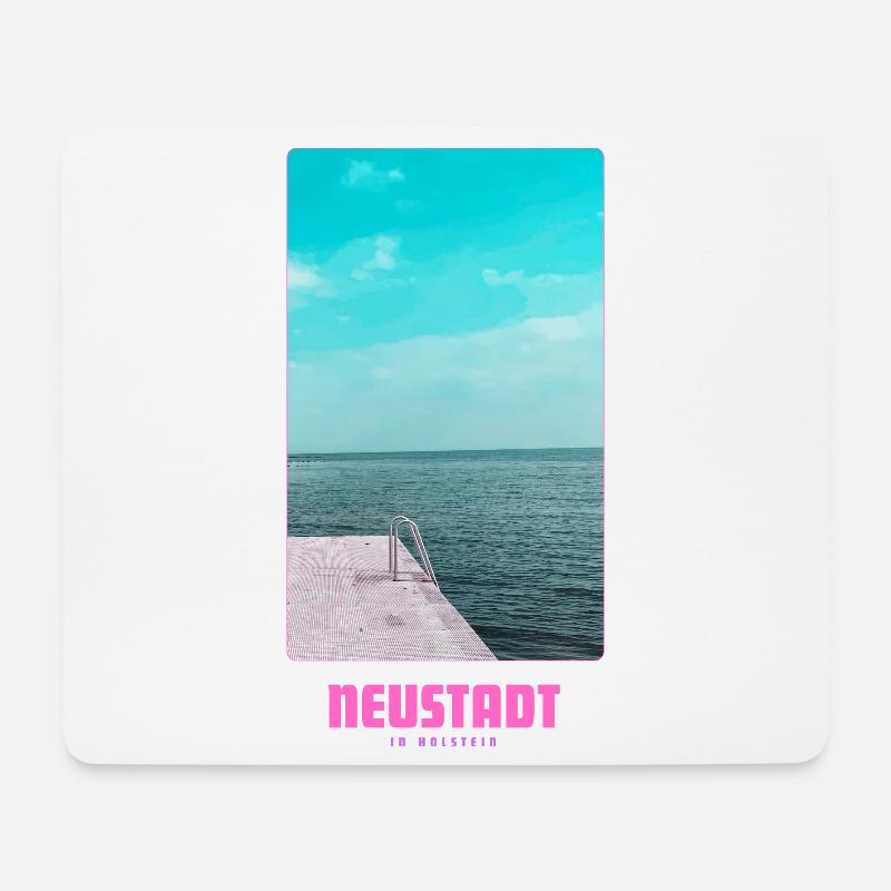 Neustadt in Holstein _ Ostsee  - Mousepad (Querformat) - Weiß