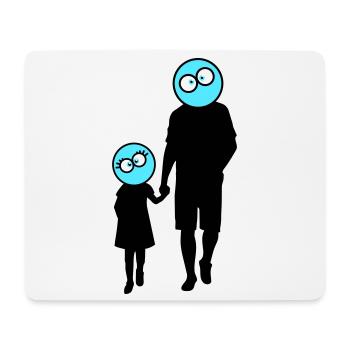 Family Silhouette Dear Children Parents Mom Dad - Mouse Pad (horizontal) - white - Front