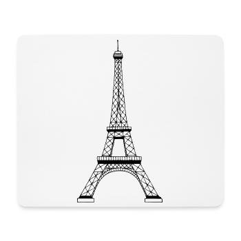 Tour Eiffel - Tapis de souris (format paysage) - blanc - Devant