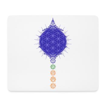 Spiritualität Heilige Geometrie Lotusblume Zen - Mousepad (Querformat) - Weiß - Vorne