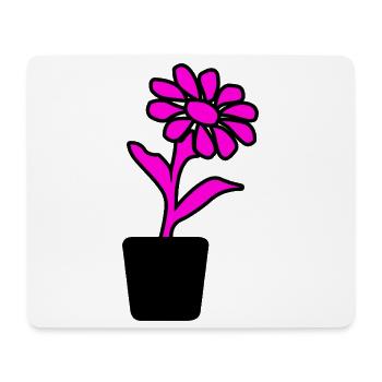 Blume - Mousepad (Querformat) - Weiß - Vorne